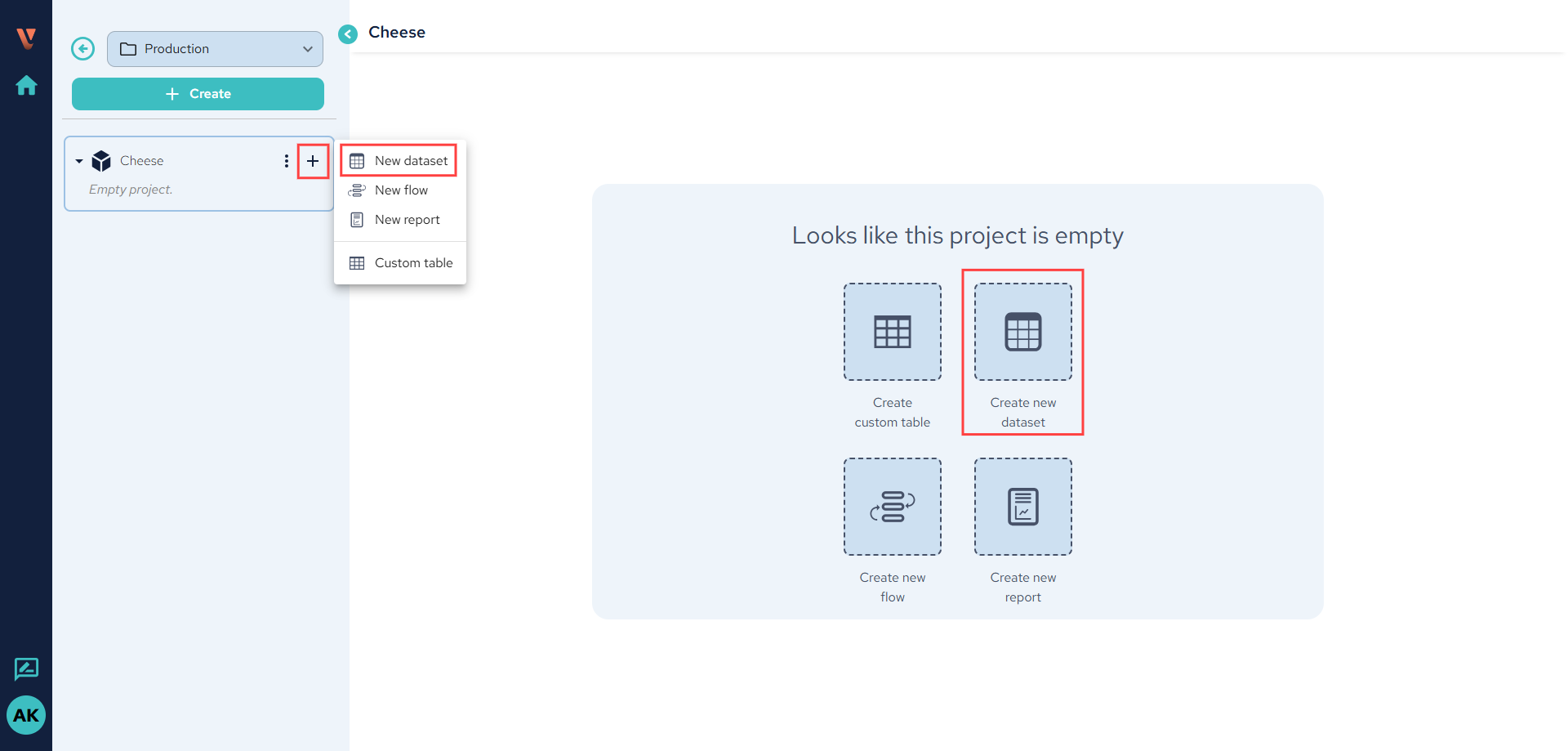 Add New dataset